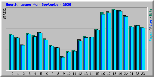 Hourly usage for September 2026
