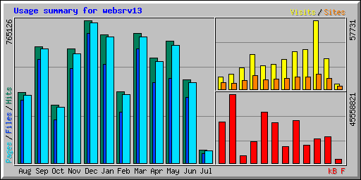 Usage summary for websrv13
